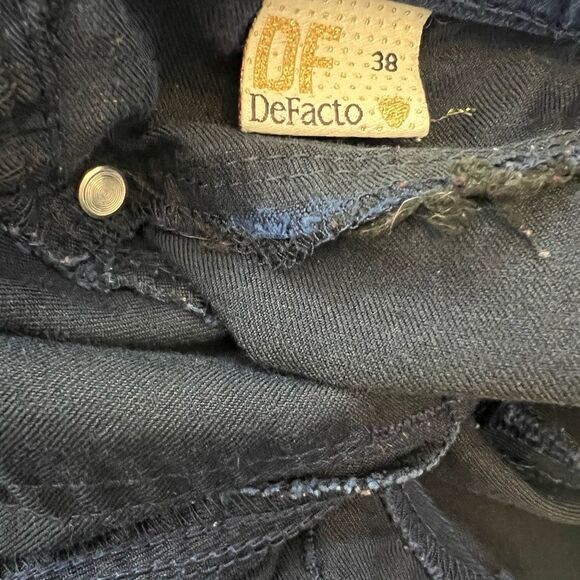 Blue Cropped Stretch Pull On Capri Cropped Pant 38 - Picture 10 of 11